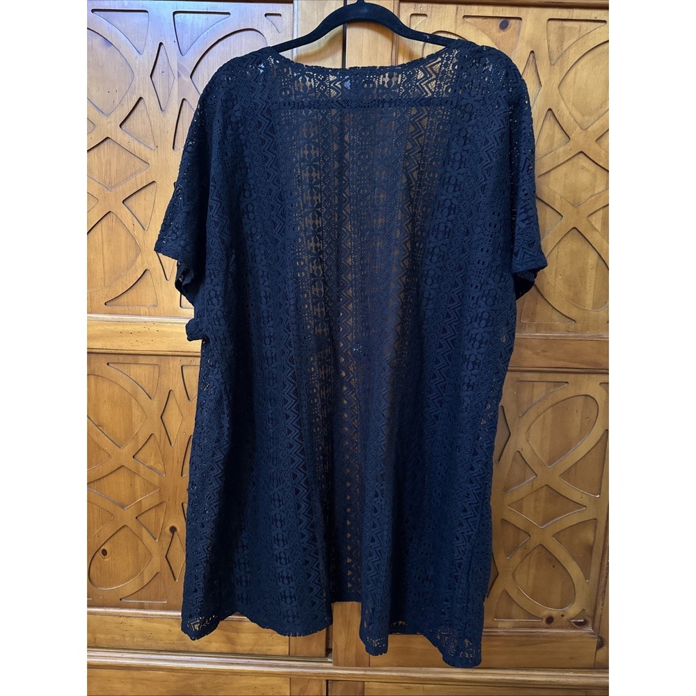 So Sik Mesh Coverup SZ 2X Swim Pool Kimono Flowy - Picture 5 of 7